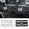 ABS Bright Silver Car Exterior Handle Door Bowl Cover Decorative Sticker For Hummer H2 2003-2009 Auto Accessories