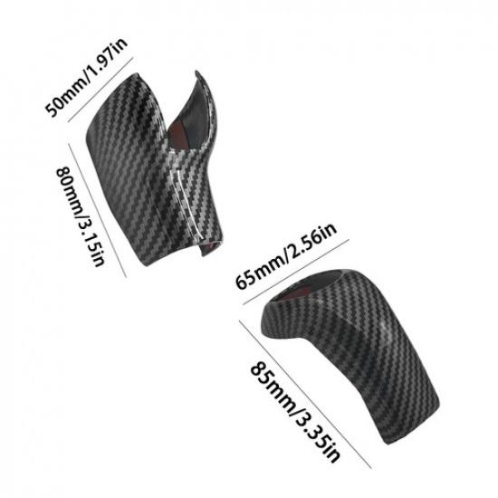 Carbon Fiber ABS Gear Shift Knob Head Cover Trim For Volkswagen Passat Polo Plus