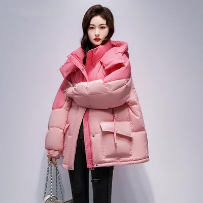 In Winter, The New Korean Women's Casual Slim and Fluffy Coat In Cotton-padded Jacket Is Long.