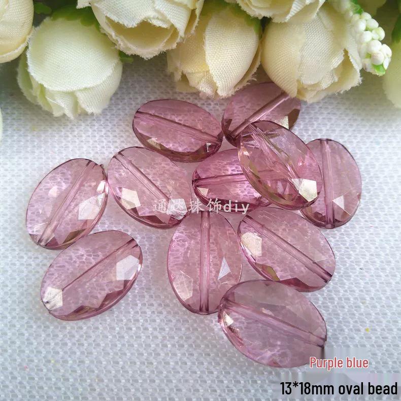 DIY Handmade Beading Kit: Transparent Acrylic Oval Beads for Jewelry, Curtain, Partition, and Accessories