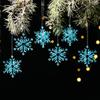 Crystal Snowflake Acrylic Snowflake Pendant Transparent Xmas Tree Ornaments  New Year Celebration