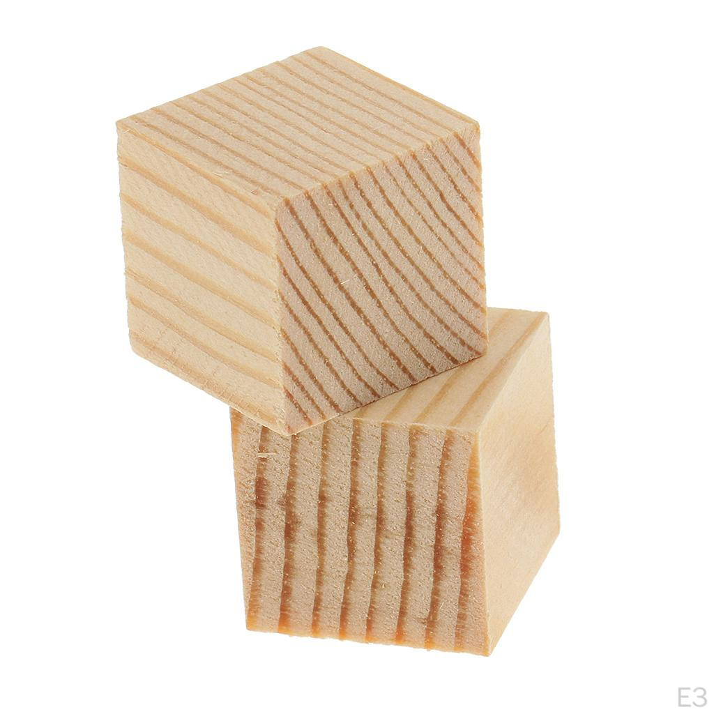 Blocks Unfinished Wooden Cubes For Hobbies Model Making Craft