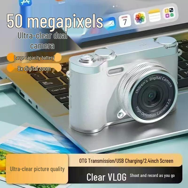 HD-Dual-Lens-CCD-Selfie-Kamera: Tragbares Einsteiger-Geschenk für Influencer und Studenten