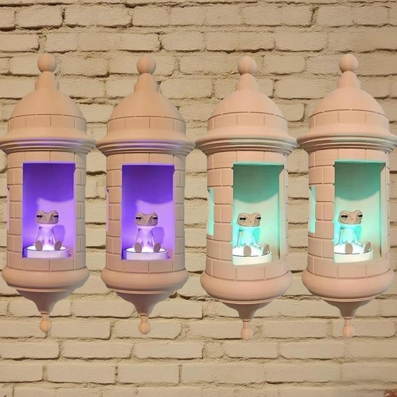 Puerto Rican Garita Wall Coqui Lamp with Sound, Puerto Rican Garita Wall CoquiLamp, Warm Ambient Lighting for Bedroom, Living Room,Patio Lighting