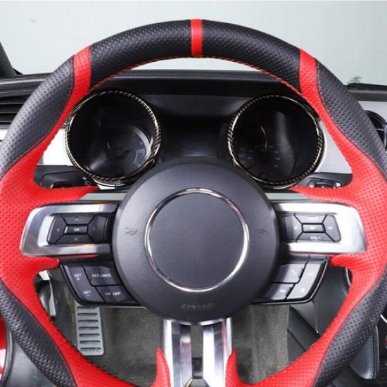 Center Console Dashboard Panel Cover For Ford Mustang 2015- ABS Carbon Fiber