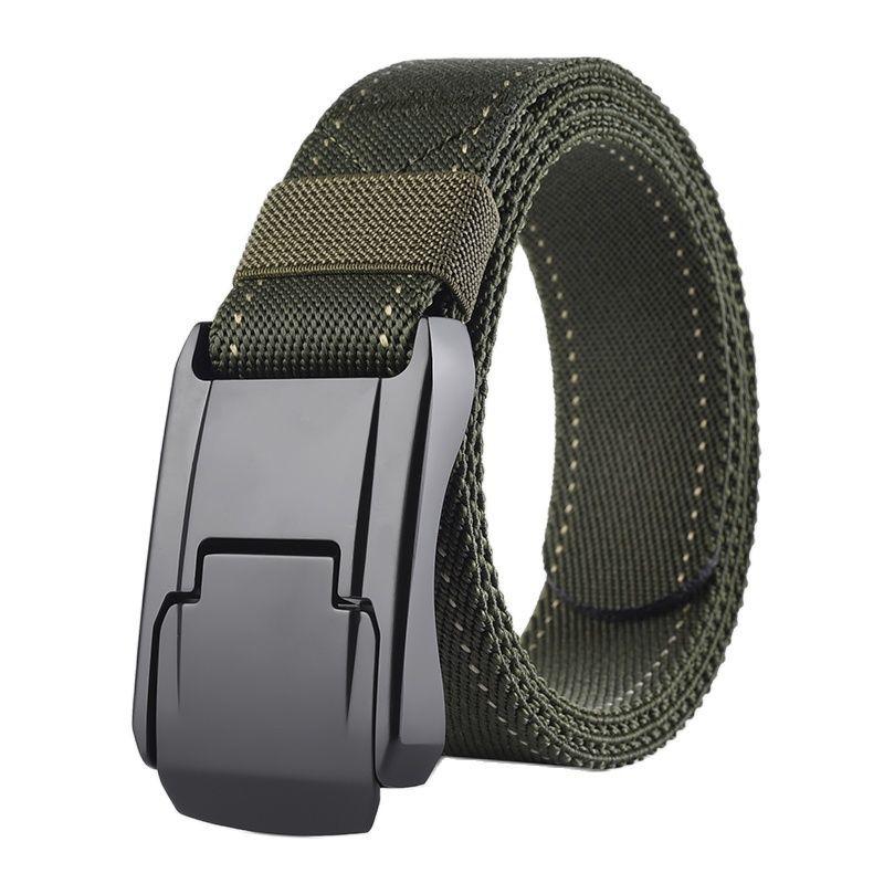 Men'S Outdoor Tactical Belt Zinc Alloy Button Head Elastic Belt Belt Belt Men'S