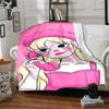1pc pink phone Flannel Blanket Soft Warm Throw for Home, Office, Travel, All Season Cozy Bedding Gift, Office