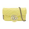 [Pre-Owned] GG Marmont Silver Logo Chain Quilted Leather Shoulder Bag - Very Good #12I0R9V