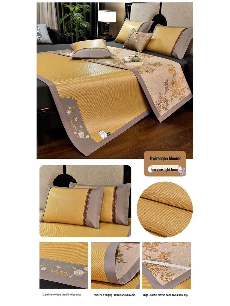 Summer Double-Sided Ice Rattan & Bamboo Cooling Mat