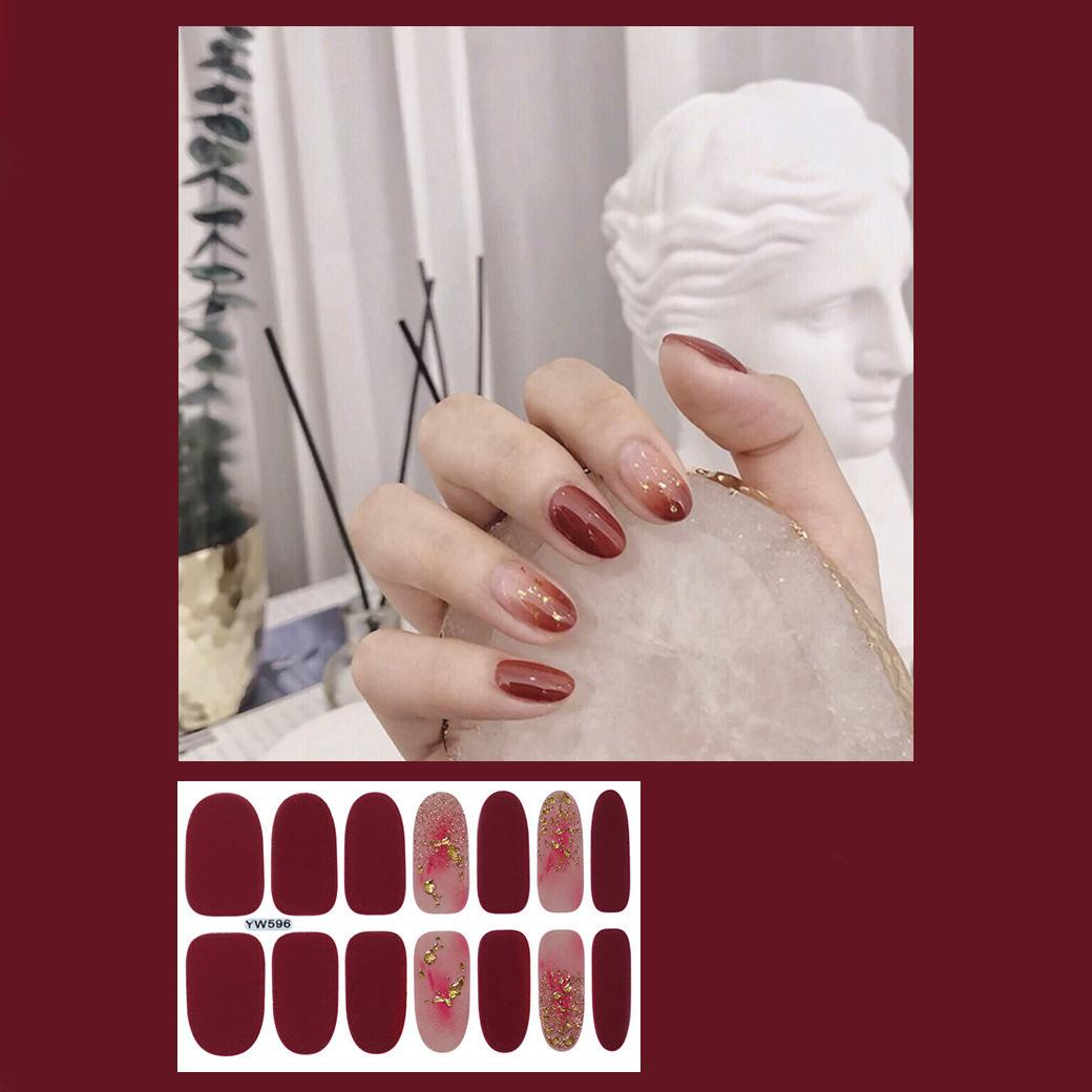 

14 шт./лист, пресс для ногтей, блестящая пудра, наклейка для ногтей, готовый маникюр, быстрый Nial 09