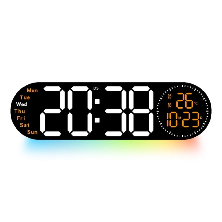 Large LED Wall Clock with Remote Control and Count Down Function 2 Alarms Temperature for Students and Professional