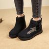 Fashion Women's Snow Boots Winter Fashionable and Comfortable Flat Boots Casual Thick Sole Embroidered Women's Shoes Botas De Mujer