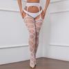 Women Sexy Open Crotch Lace Transparent Suspender Non Slip Fishnet Full Body Stocking
