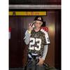 Sommer Street Hip-Hop Stil Sportlich V-Ausschnitt Kurzarm Leopardendruck Schriftzug Muster Locker Schnelltrocknend Damen Herren T-Shirt