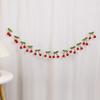 Pompom Balls Cherry Garland Kids Girl Birthday Party Banner DIY Fruit Wall Hanging Decoration Christmas Baby Shower Home Decor