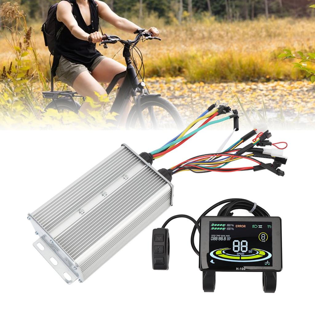 Electric Bike Controller Display Kit LCD Color Display and 60A 3 Mode Sine Wave Controller for 48V 60V 72V Motors