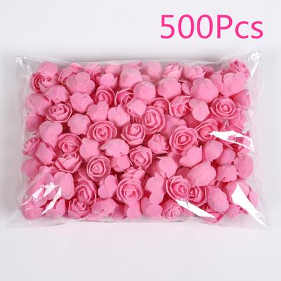 500Pcs Bear of 3cm Foam Roses Wedding Decorative Christmas Decor for Home Diy Gifts Box Artificial Flowers