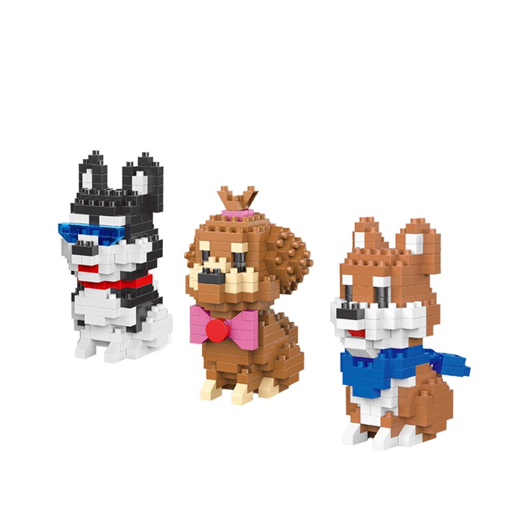 Micro Mini Bausteine Spielzeug Hundeschwarm Bietet Kindern Spaß beim Bauen Mini Niedlicher Husky Golden Retriever Weihnachtsgeschenke