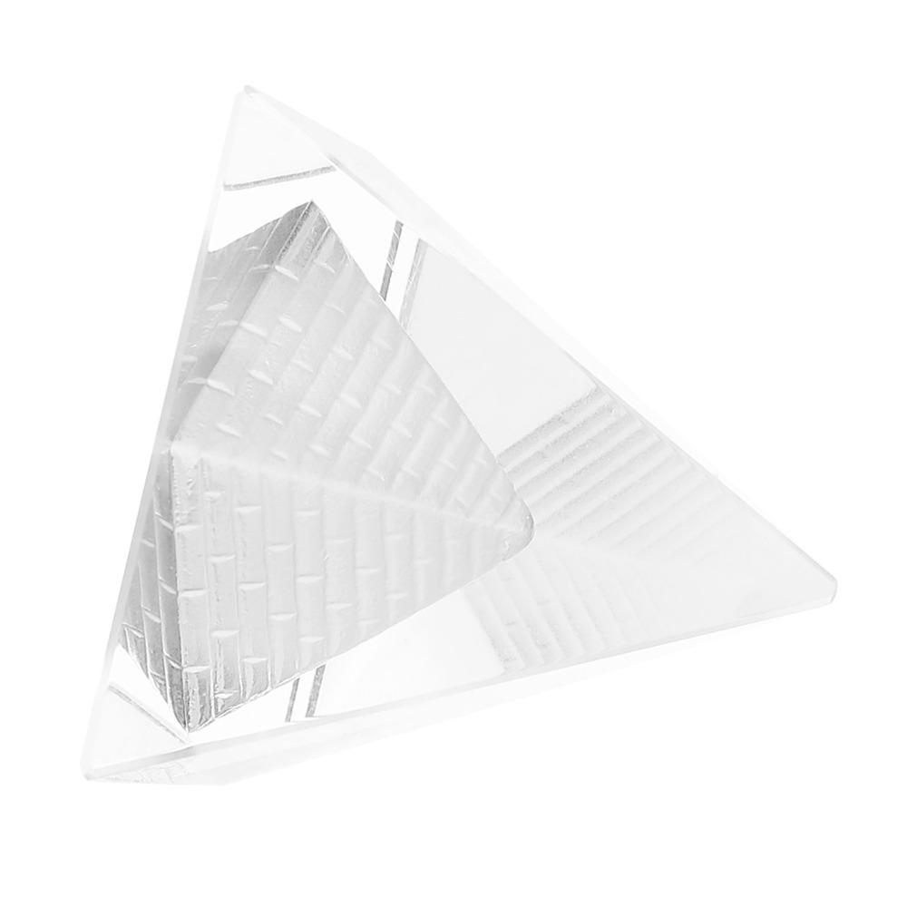 Crystal Crystal Pyramid Figurine Clear Pyramid Ornament  Office Desk Decor