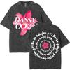 Danny Ocean Rapper Harajuku Style Letter Print Vintage Washed TShirt Unisex Hip Hop YK Loose Casual Crewneck Tee for Teens