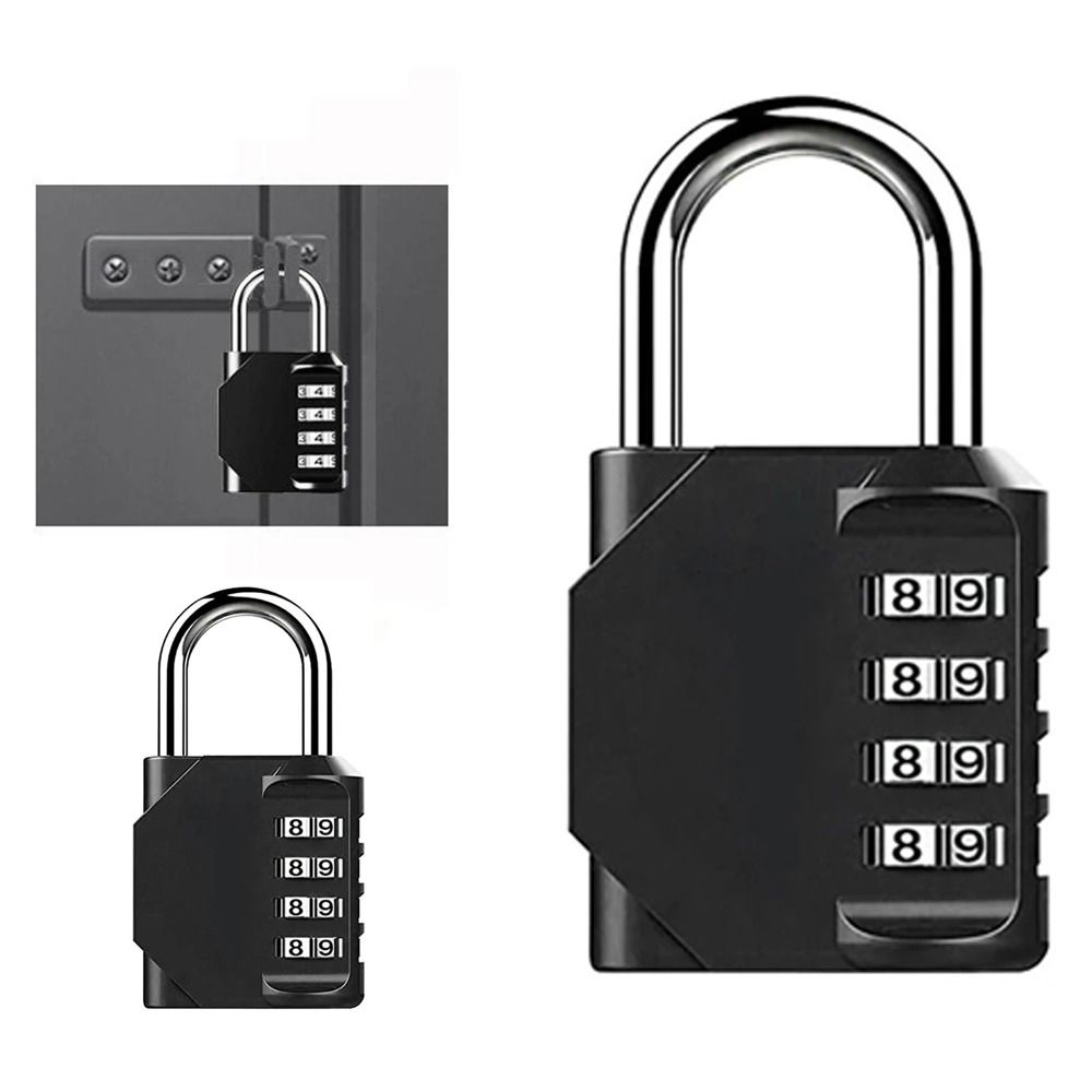 Resettable Padlock with Combination 4 Digit Suitcase Lock Safety Combination Lock  Outdoor