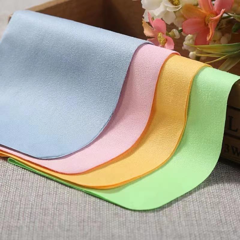 5PCS Eyeglass Cleaning Cloth Microfiber Adaptable For Screens Lenses Nylon Or Polaroid Glasses 15*18cm Random Color