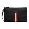 Logo Zip Closure Leather Clutch Men Clutch Black White Red 6310504