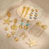 GEMCHIC Women's Summer Ocean Style Stainless Steel Beach Earrings Starfish Shell Fashion Ear Pieces