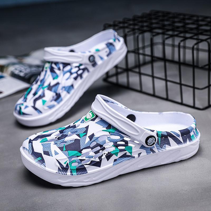2025 Plus Size Men s Closed Toe Beach Sandals - Lightweight, Breathable, Hollow Design 40