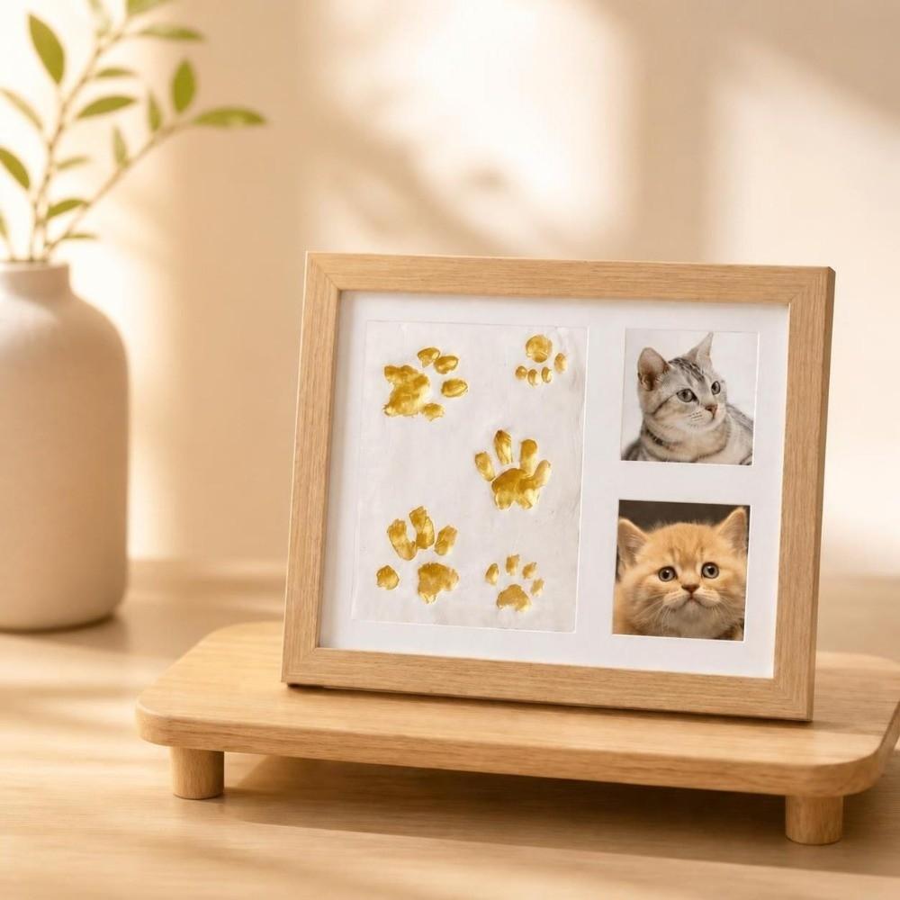 Non-Toxic DIY Keepsake Kit Creative Safe Handprint Kit Clay Mold Exquisite Footprint Frame Baby Shower Gift