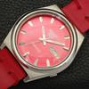 SEIKO 5 AUTOMATIC VINTAGE 7009A JAPAN MENS RED COLOR DIAL WATCH a702336-5 R124-a702336