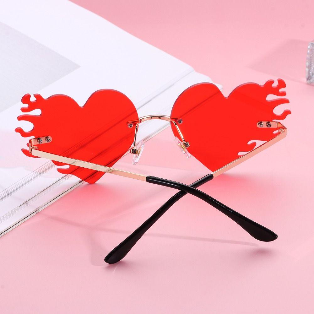 UV400 Protection Fire Heart Shadow sluneční brýle Halloween brýle pro ženy a muže