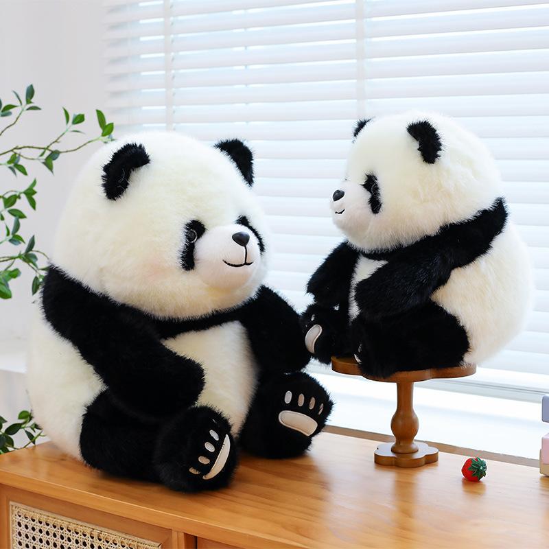 Cute Panda Plush Toy Children's Birthday Gift Zoo Souvenir Activity Ornament Home Throw Pillow