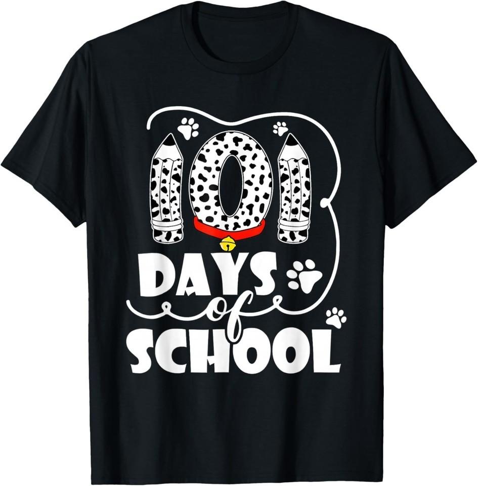 Happy 101 Days School Cute Dog 100 Days Smarter Student Kids T-Shirt XL