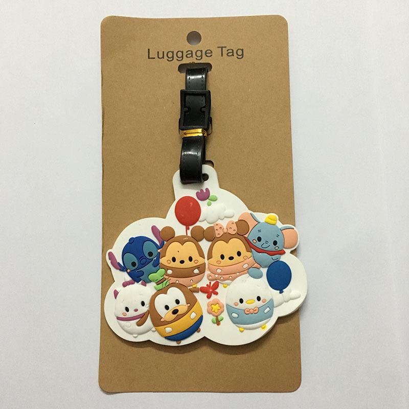 Cute Cartoon Bowknot Silicone Luggage Tag - White Palm Design