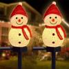 LED Snowman Solar Garden Light Outdoor Ground Stake Light Solar Powered Xmas Pathway Lights For Christmas Lawn Yard Decoration