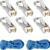 Retractable Tie Down Rope Tensioner Heavy Duty Rope Tightening Tool for Camping Boating Luggage Fastening