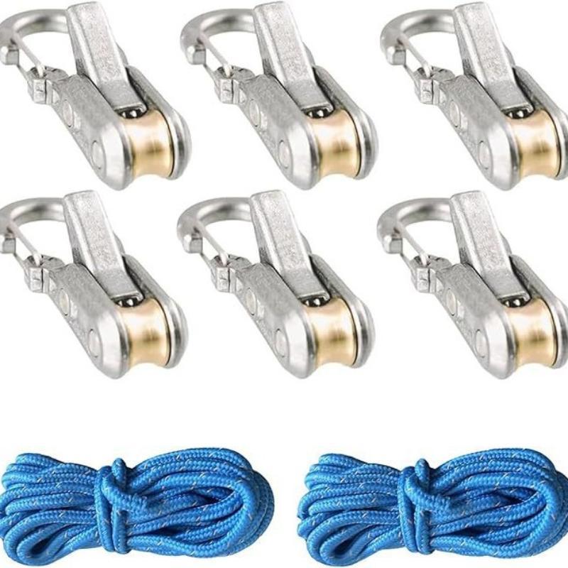 Retractable Tie Down Rope Tensioner Heavy Duty Rope Tightening Tool for Camping Boating Luggage Fastening