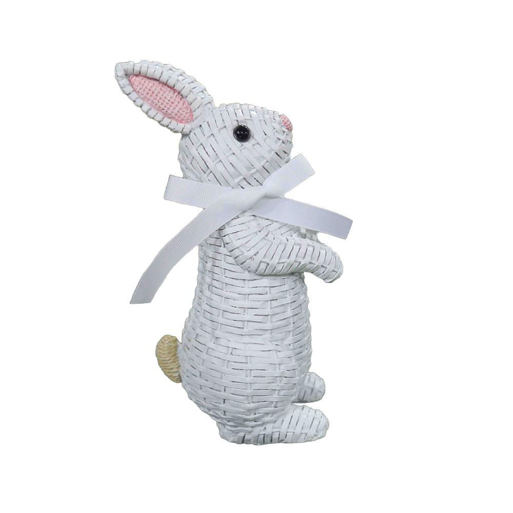 Resin Simulation Bunny Figurine Sitting Standing Position Realistic Easter Decoration Statue Happy Easter Handmade Bunny Model