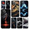 Black Mountain Peak Phone Case Cover for iPhone 17 16 15 14 13 12 Pro Max 11 Pro Max 17 AIR Plus Shockproof Soft TPU Shell Capas