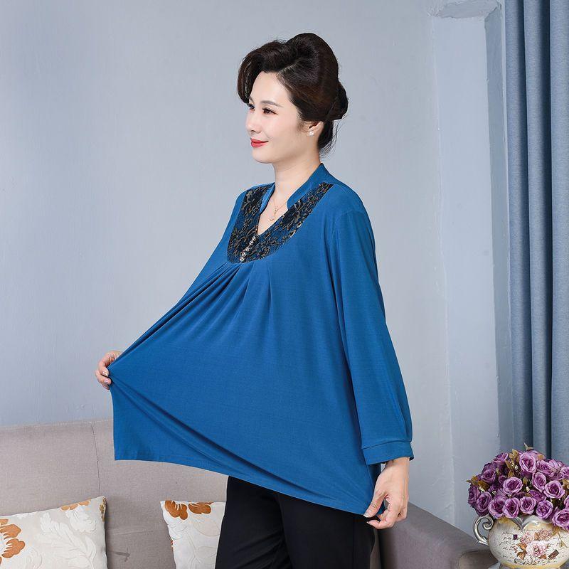 Spring Autumn Women's Plus Size Shirt Loose Long Sleeve T-Shirt