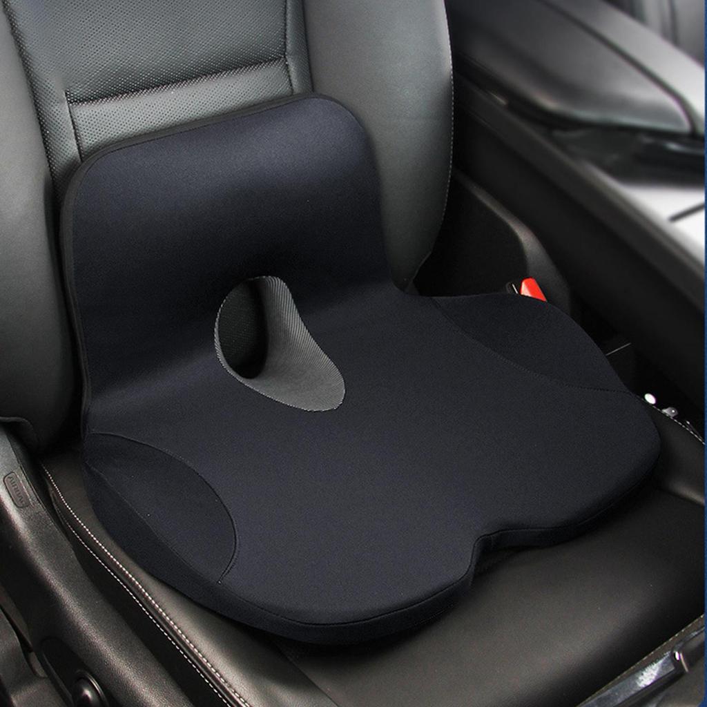 Car Seat Cushion Lumbar Support Pillow For Desk Chair Non-Slip Ergonomic Lumbar Support Pillow Relief Foam Carseat Pad For Hips
