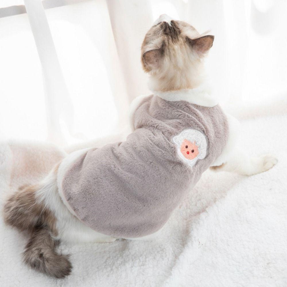 

Soft Winter Cat Clothes Warm Fleece Dogs Sweatshirt Dog Overalls Clothes Fleece Dog Coat Winter