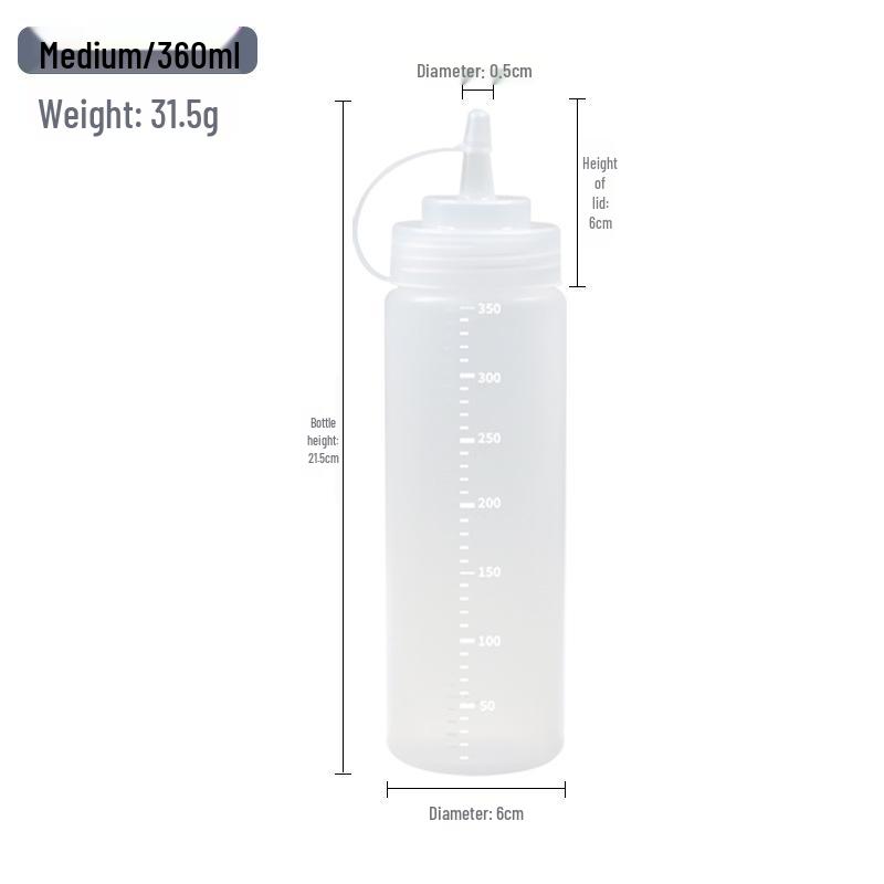 Kleine Squeeze-Flasche mit auslaufsicherem Verschluss für Schokolade, Ketchup oder Salatdressing