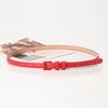 Versatile Women's Candy Color Leather Belt with Small Square Buckle - Thin, Decorative Waist Accessory for Dres… More
