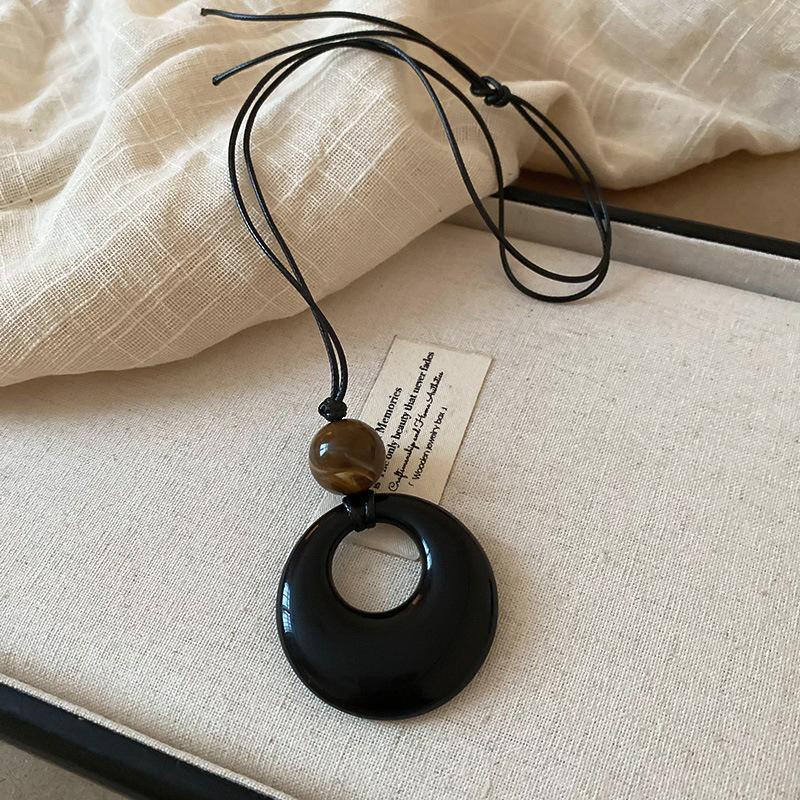 Copper Bamboo Chain Magnetic Glasses Clip Necklace Minimalist Retro Pendant Women's Trendy Fashion Jewelry