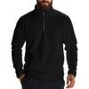 American Style Men Heavyweight Polar Fleece Outdoor Long Sleeve Stand Collar Zip Bottoming Sweatshirt