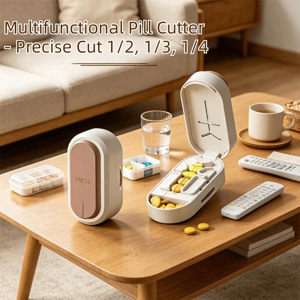 Dustproof Tablet Splitter Sliding Adjust Cut Tablet Dispenser Tablet Divider Tablet Splitting