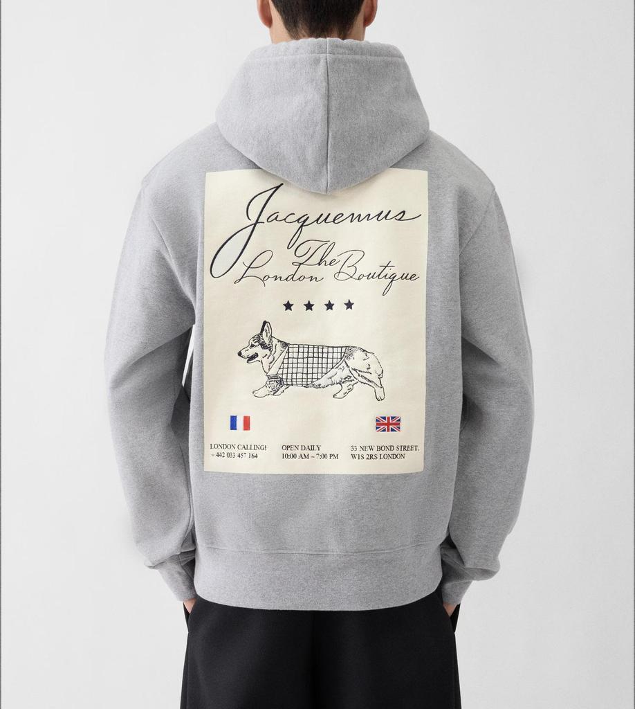 Moletom com Capuz e Bolsos Unissex Tendência Outono Inicial 25 Anos - Estilo Jacquemus