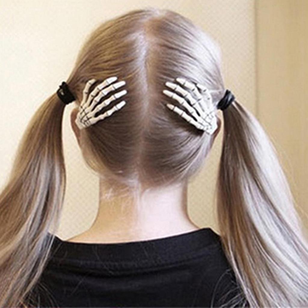 Μόδα Punk Skull Paw φουρκέτα Exaggerated Skull Bone Hand Claws στολίδια μαλλιών